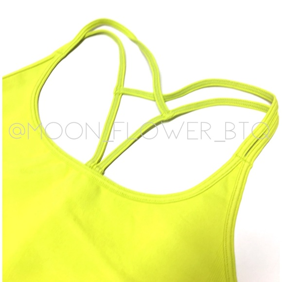 Avocado Neon Yellow Crisscross Back Workout Tank Top – Fitted Activewear - Picture 4 of 10